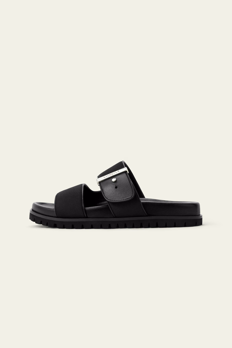 Silk Charmeuse Double-Strap Flat Sandals
