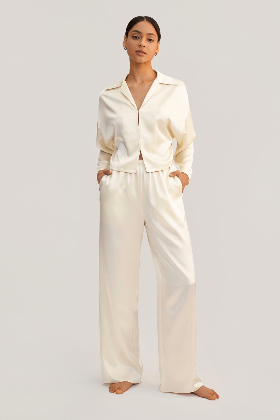 Jasmine Seiden-Pullover-Pyjama-Set