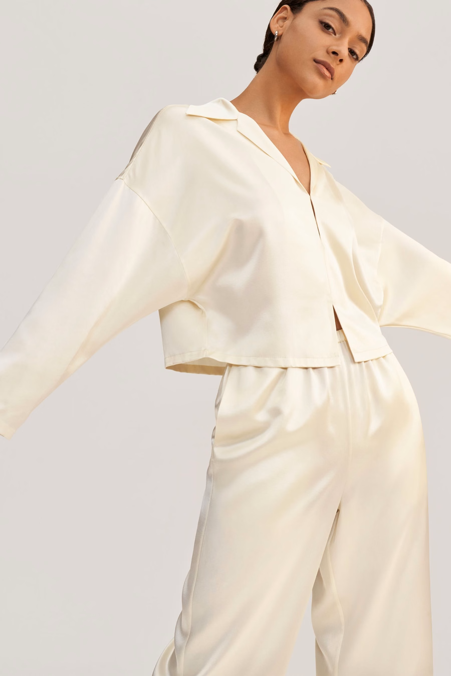 Jasmine Seiden-Pullover-Pyjama-Set