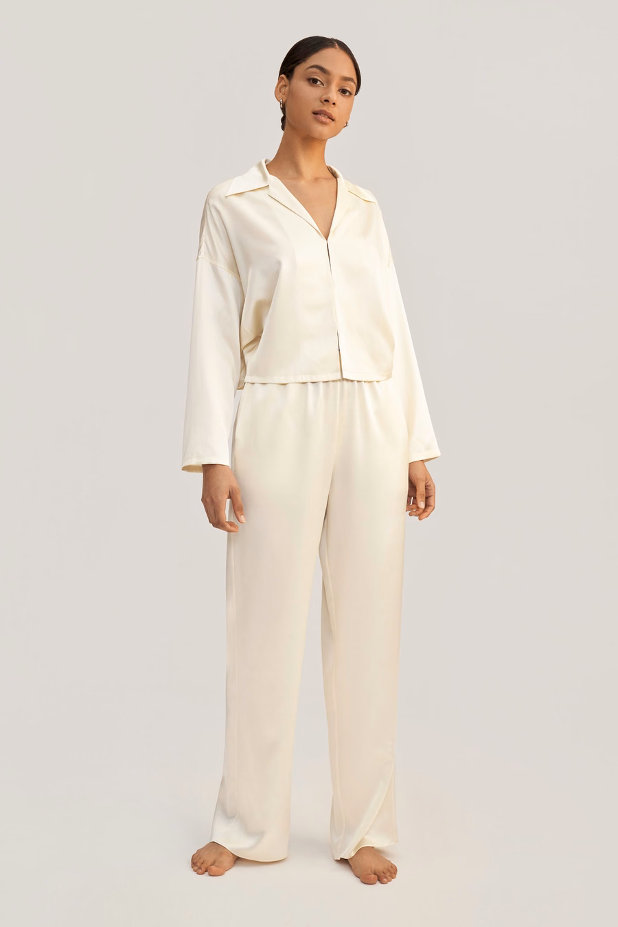 Jasmine Seiden-Pullover-Pyjama-Set