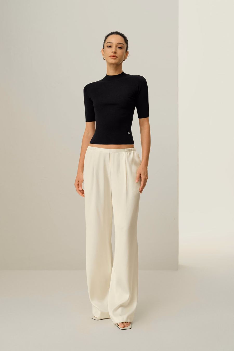 Double-Faced Silk Charmeuse Pants