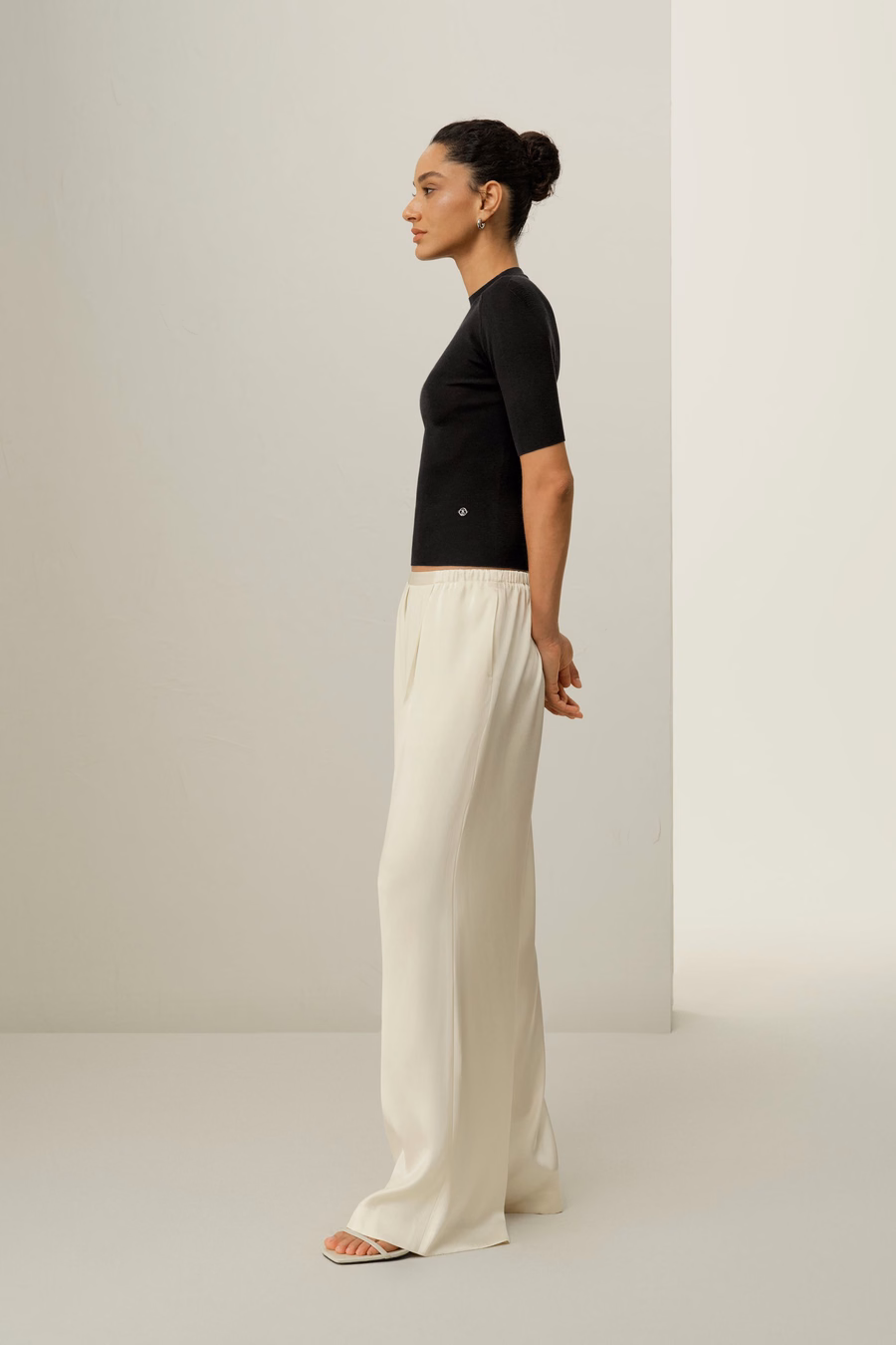 Double-Faced Silk Charmeuse Pants