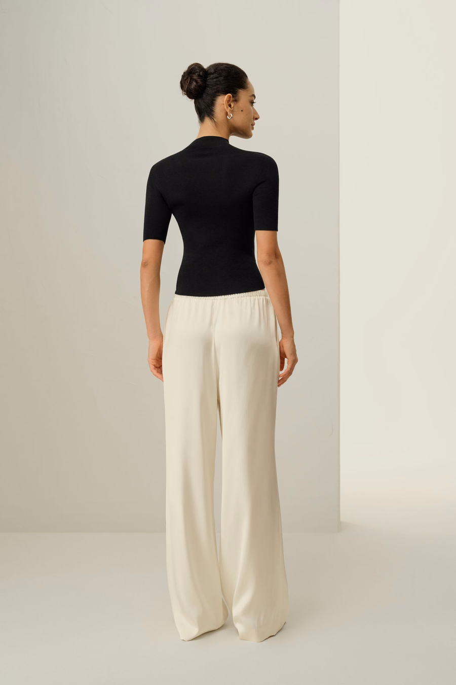 Double-Faced Silk Charmeuse Pants