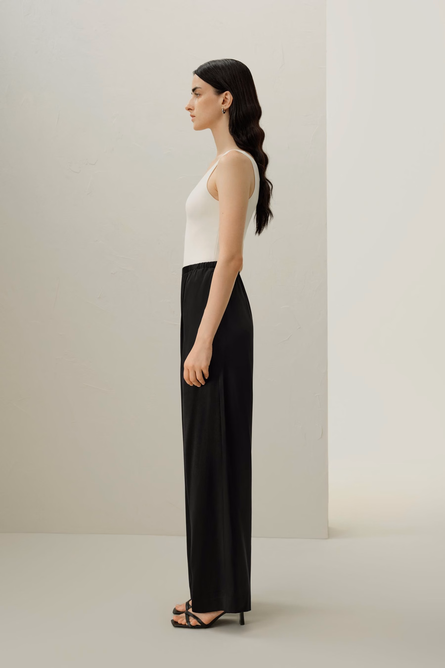 Double-Faced Silk Charmeuse Pants