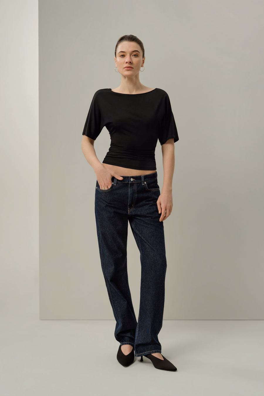 Seidenbreeze-Jersey Falt-Swing-Tee