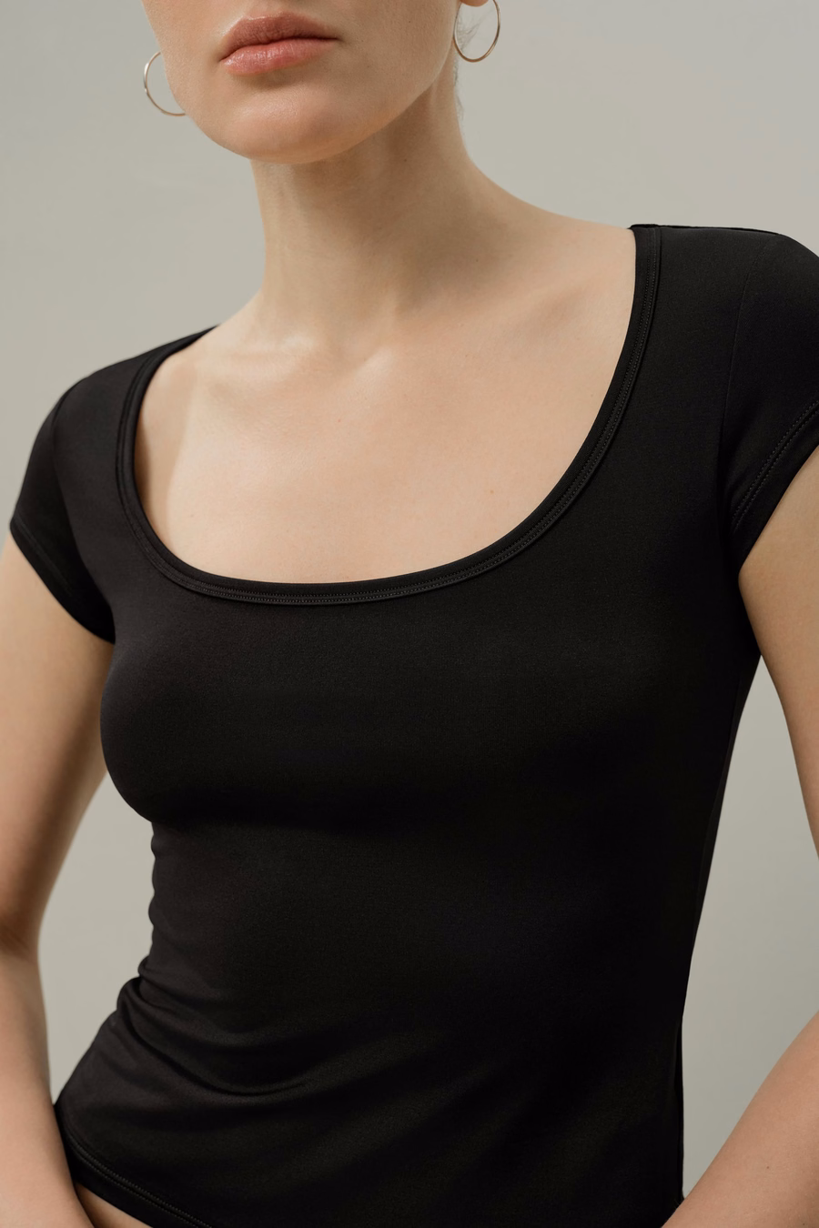 Seidenbreeze Jersey T-Shirt mit Rundhals
