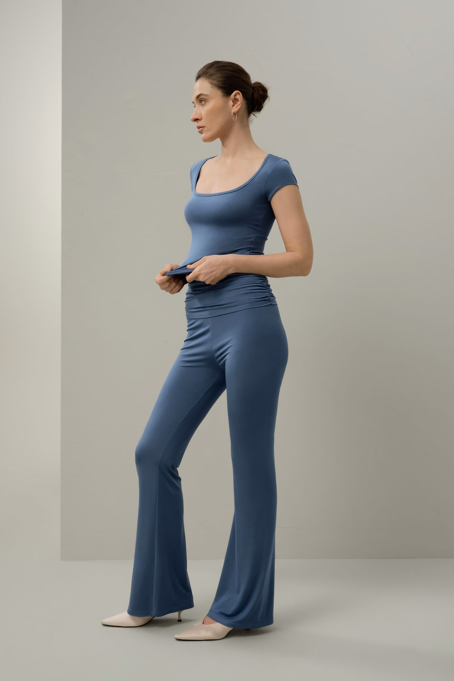 Seidenbreeze Jersey T-Shirt mit Rundhals