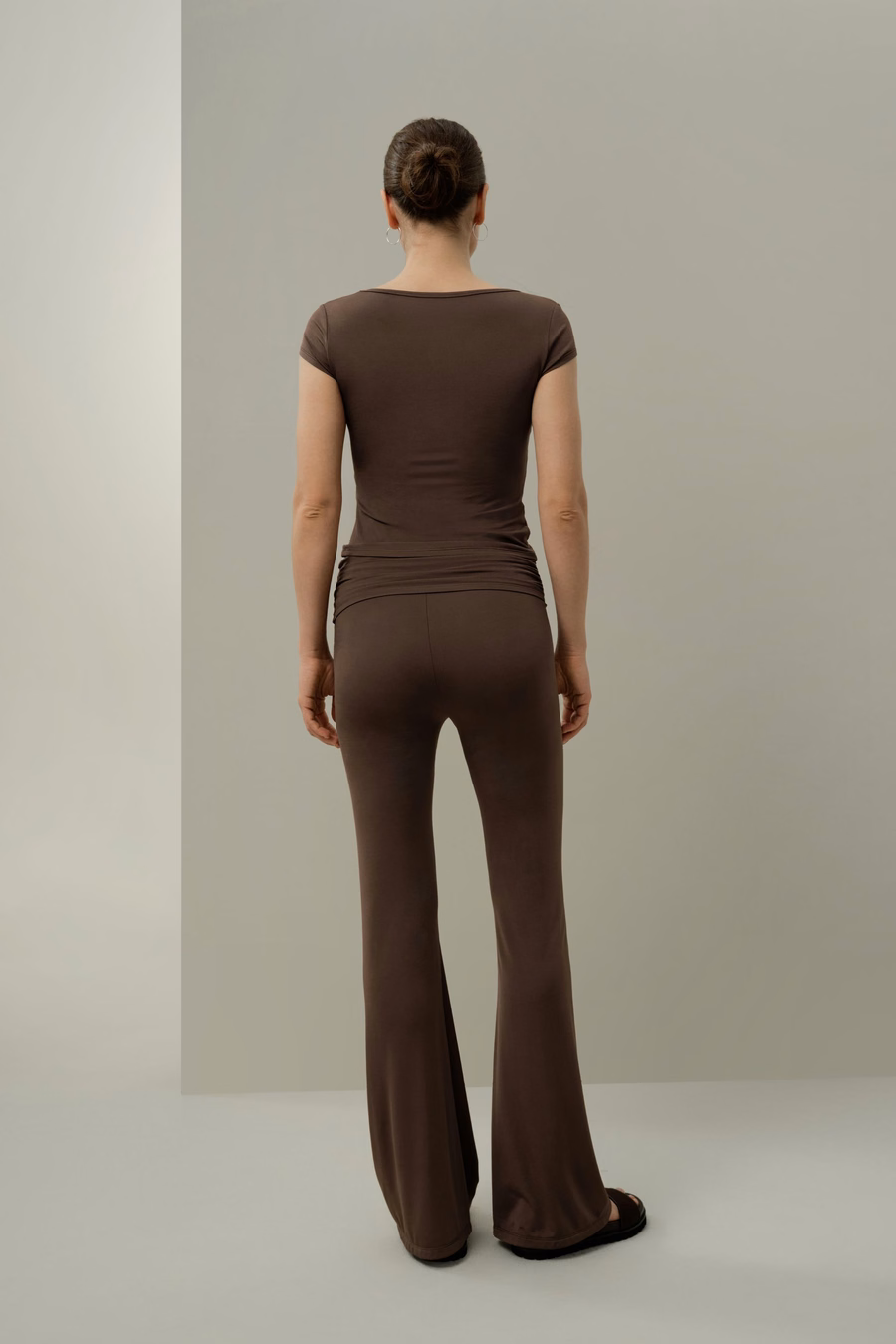 Seidenbreeze-Jersey-Fließende Flare-Hose