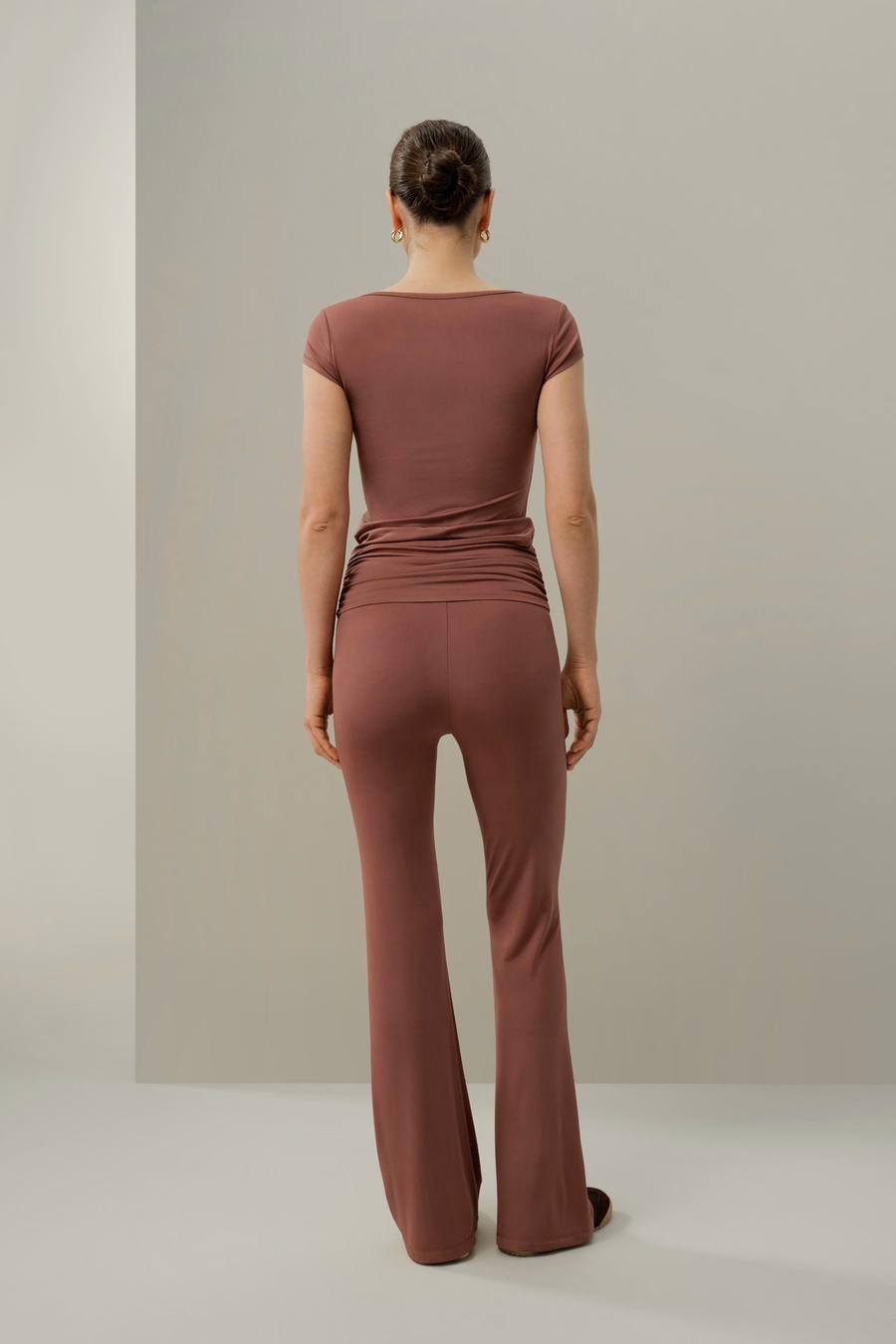 Seidenbreeze-Jersey-Fließende Flare-Hose