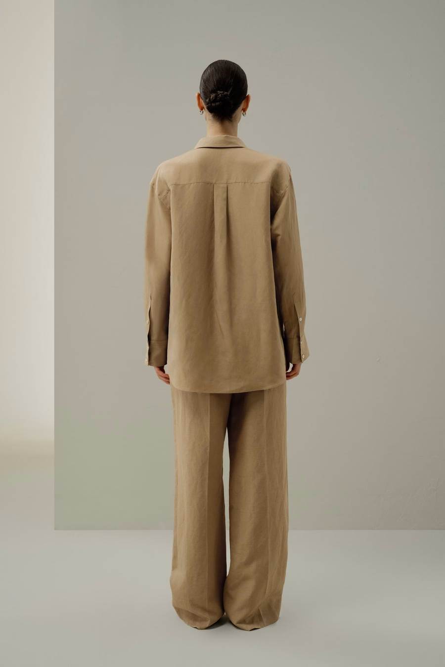 Oversized Seide-Leinen-Mischung Hemd