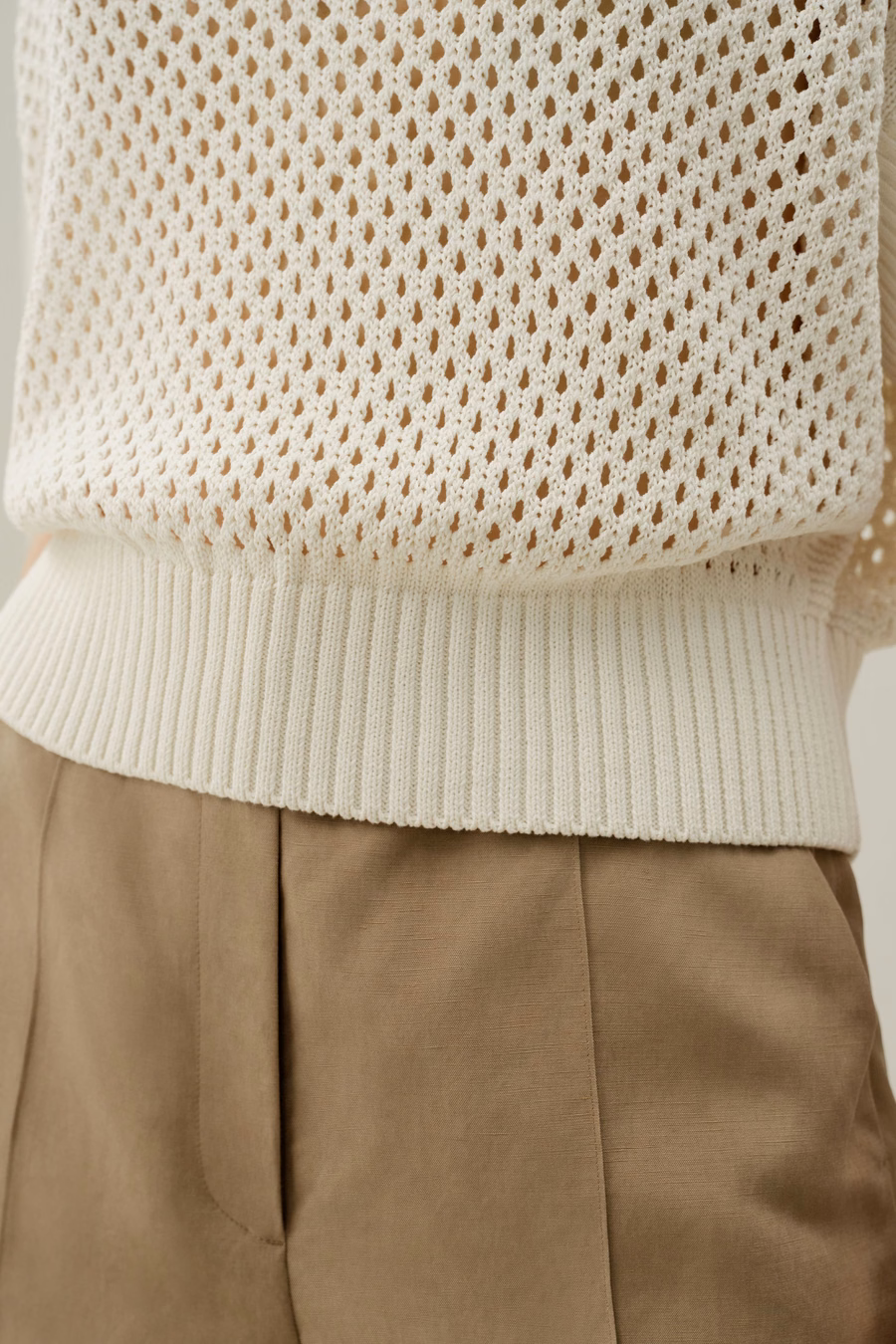 Toscana Pointelle Knit Half-Zip Sweater