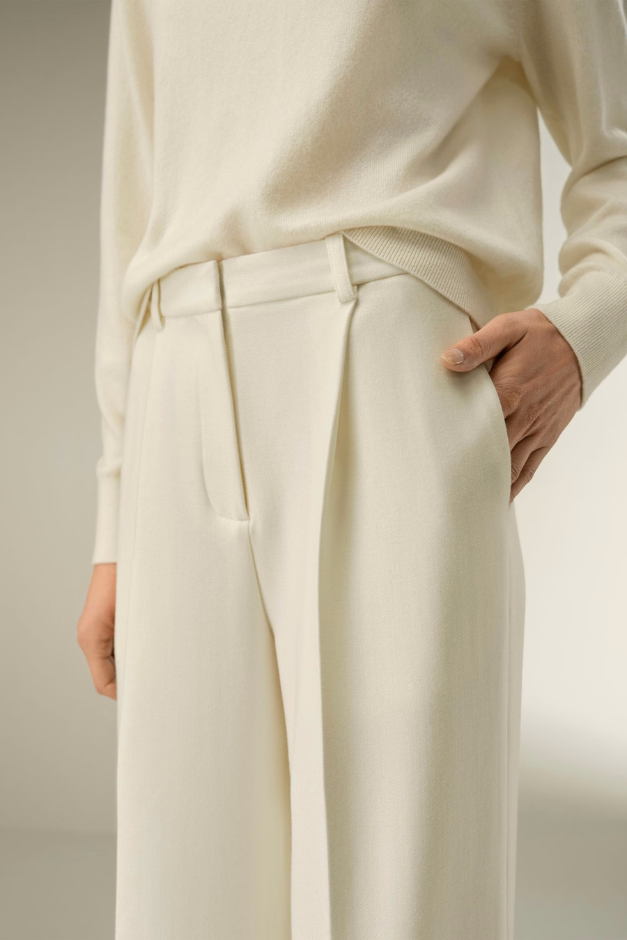 Seiden-Woll-Tweed-Hose