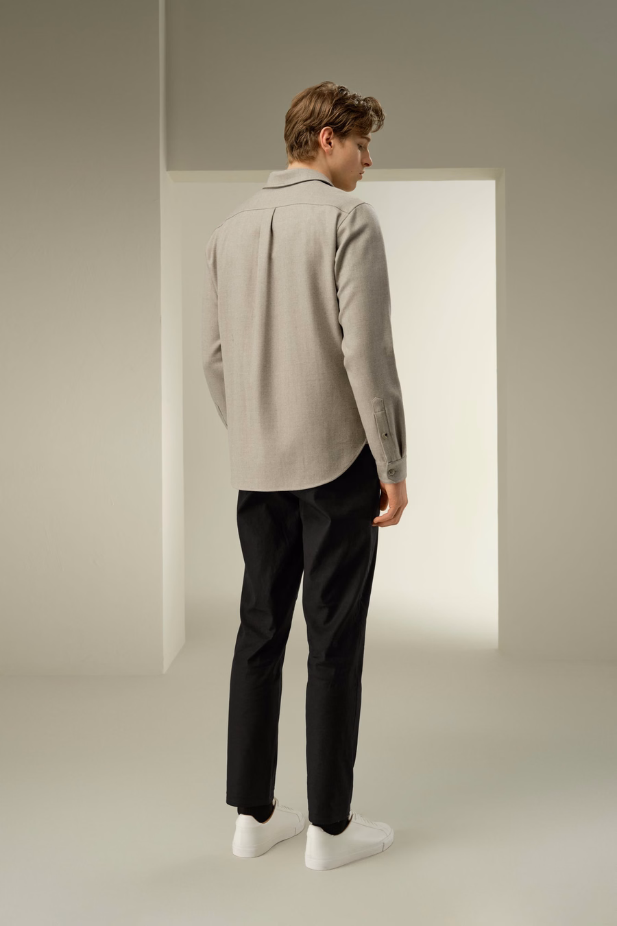 Silk-Wool Oversized Warm Shirt for Men