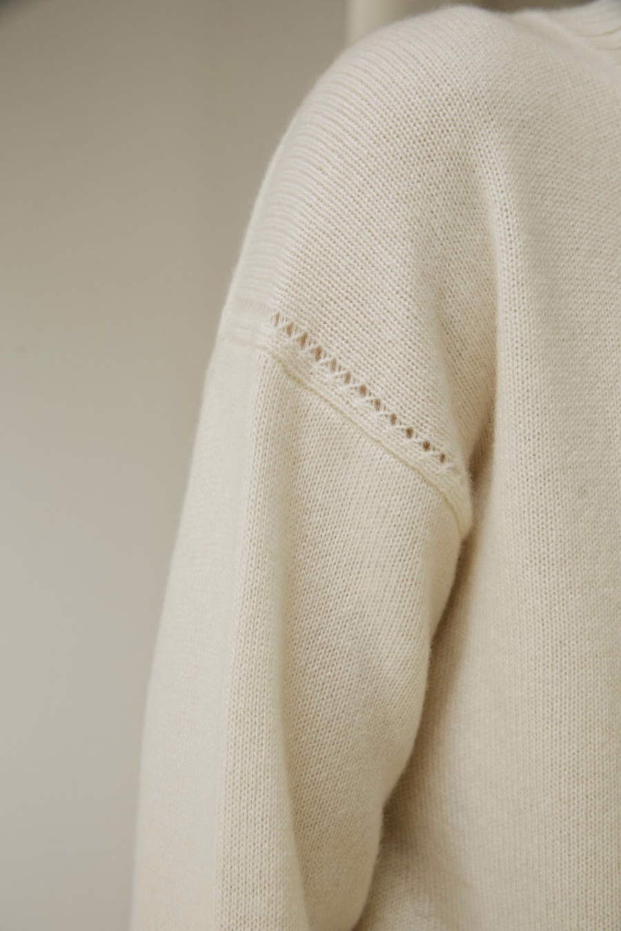 Rippenkragen Relaxed-Fit Kaschmirpullover