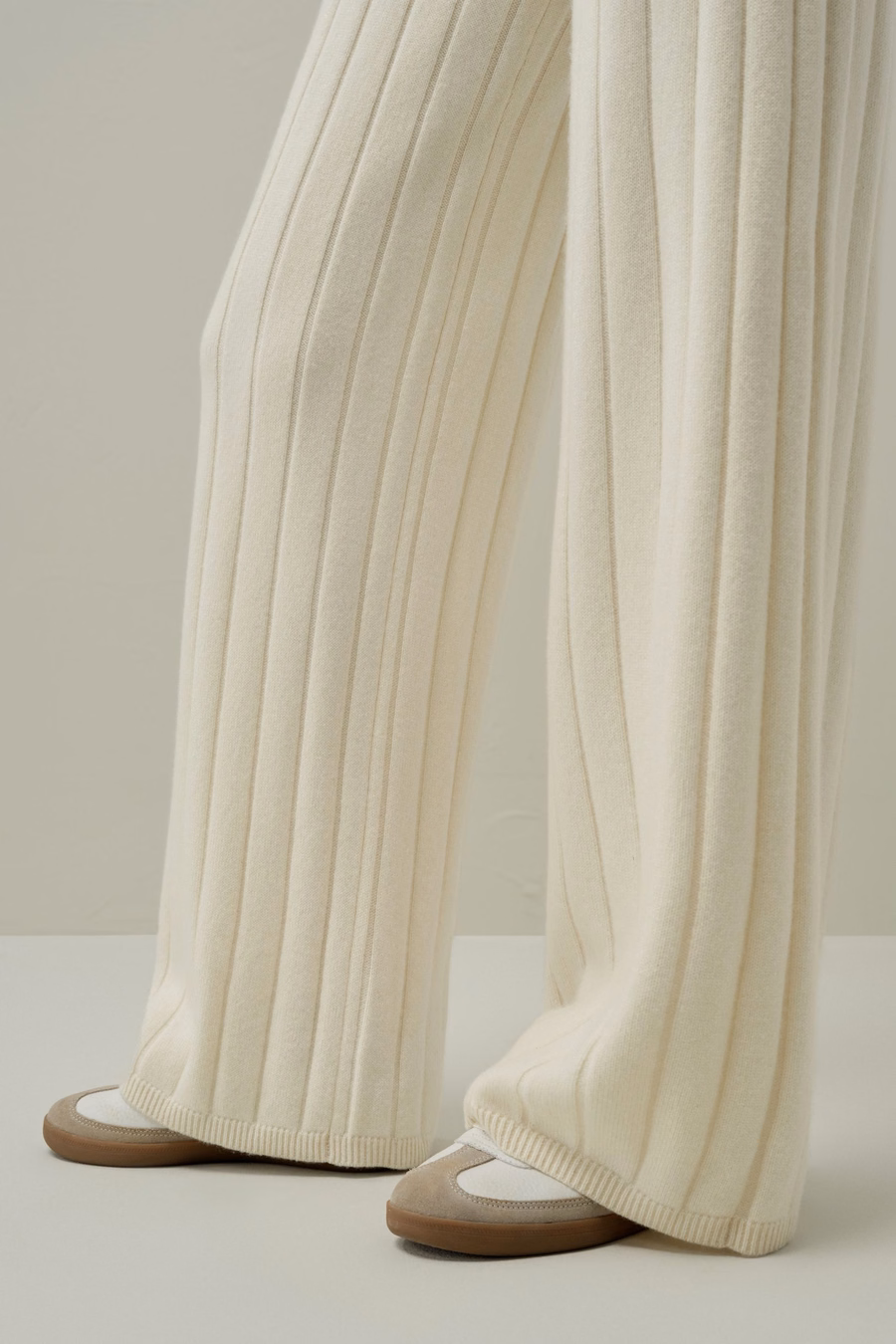 Gerippte Weite-Hose