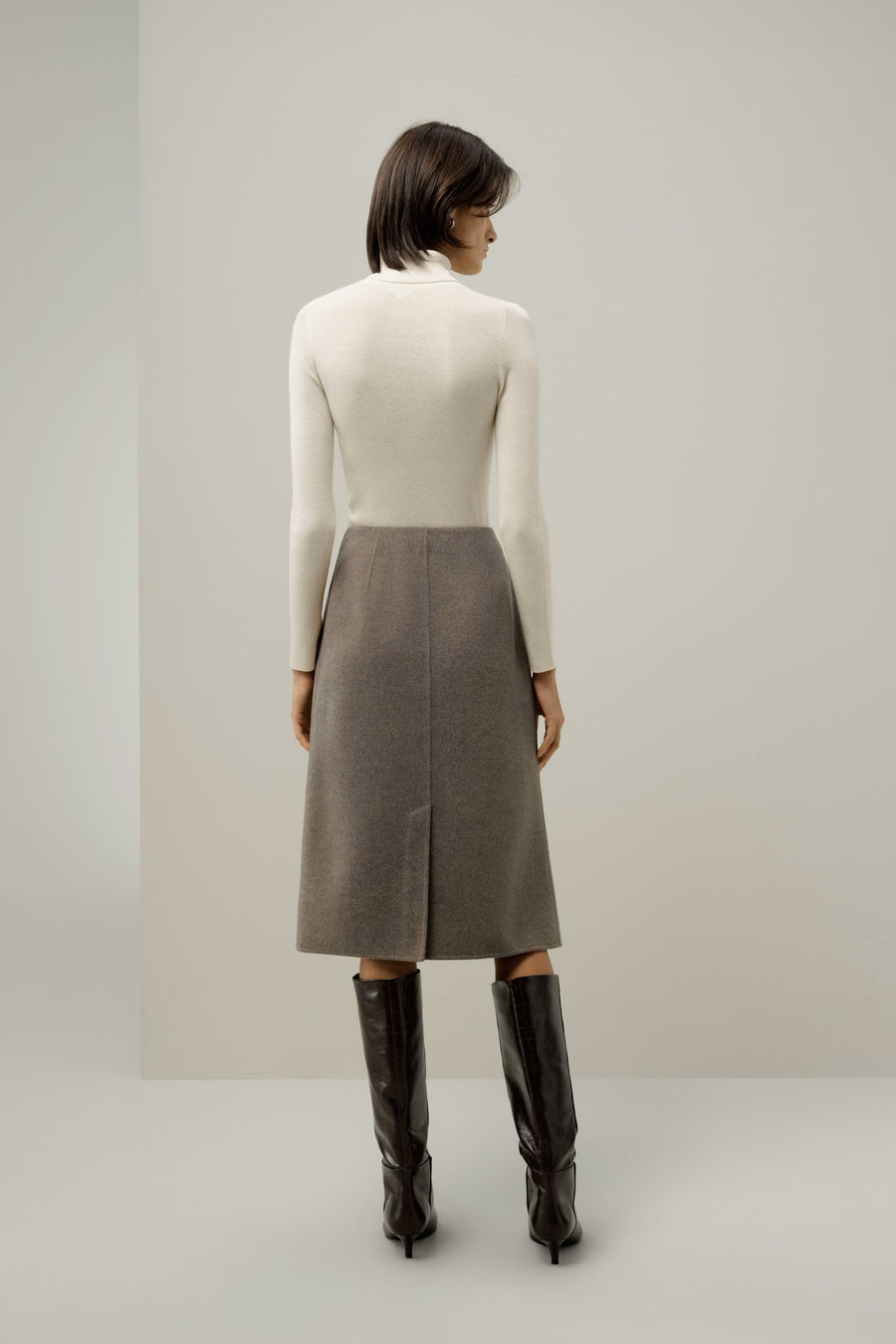 Double-Faced Wool Skirt