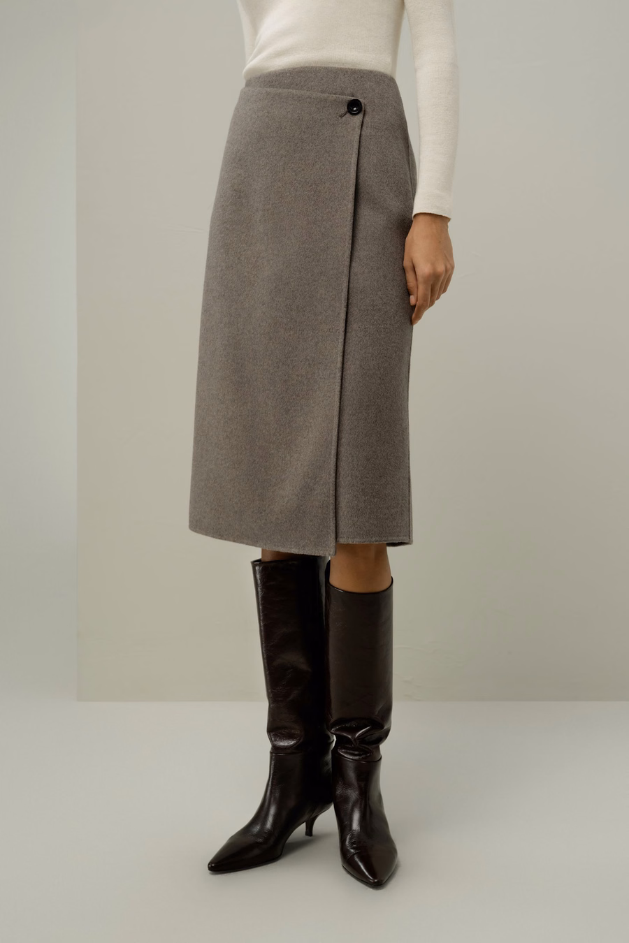 Double-Faced Wool Skirt
