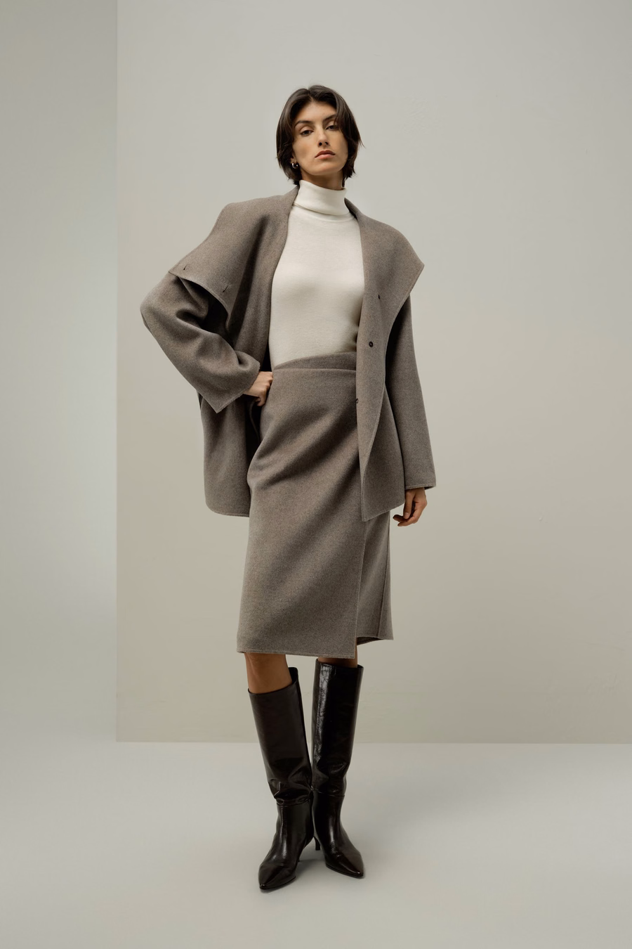 Double-Faced Wool Skirt