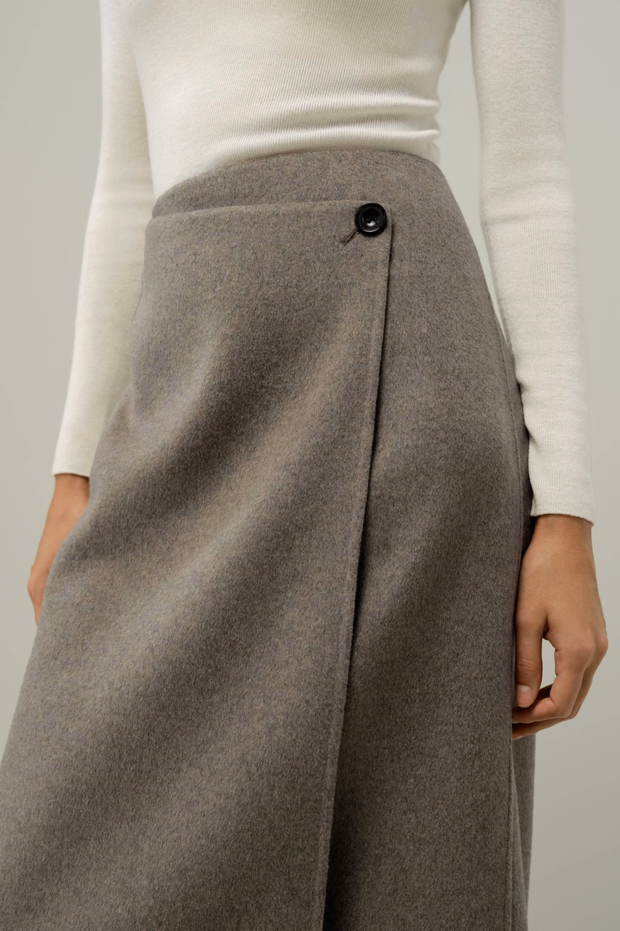 Double-Faced Wool Skirt