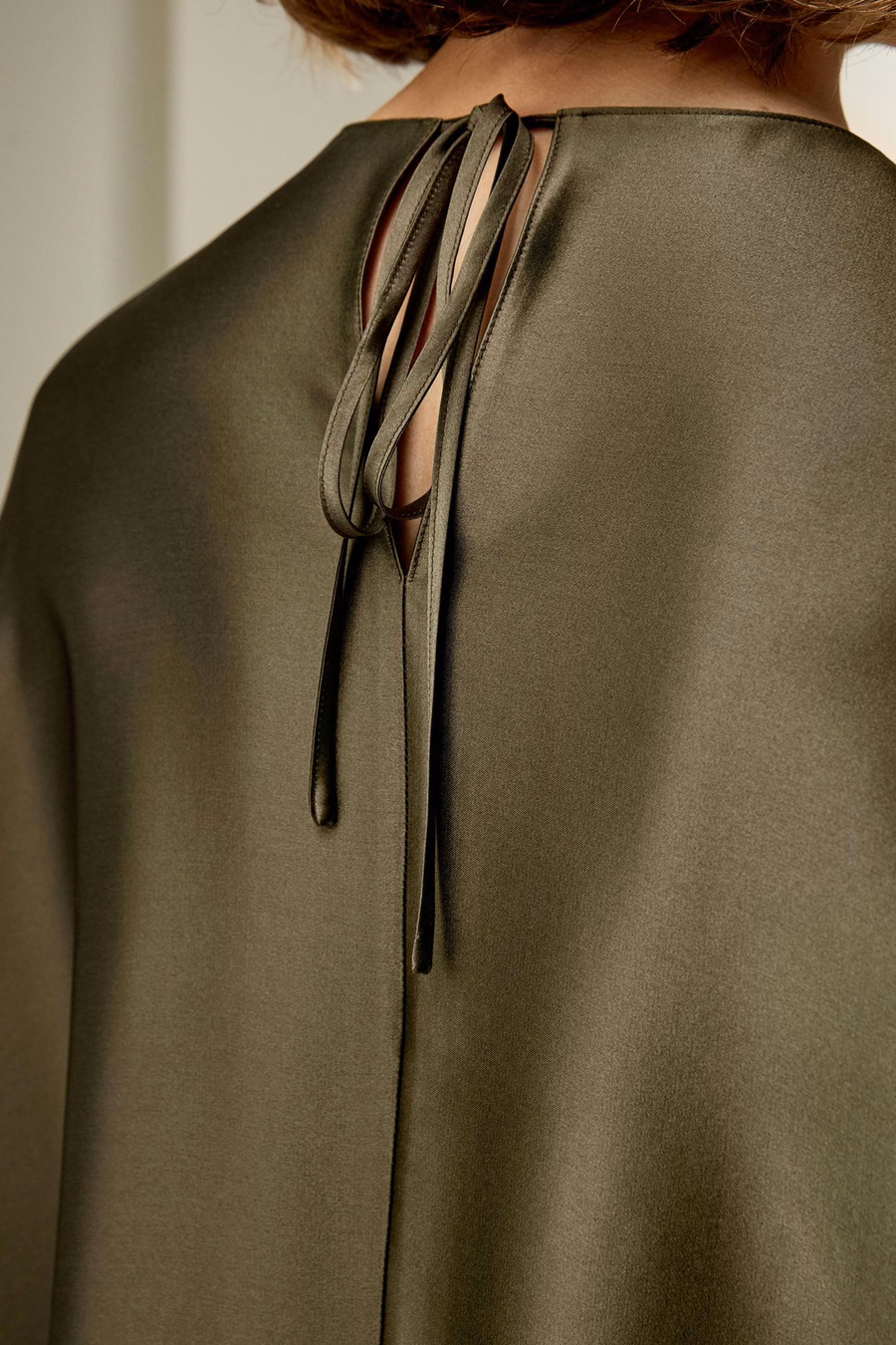 Relaxed Silk Crewneck Blouse