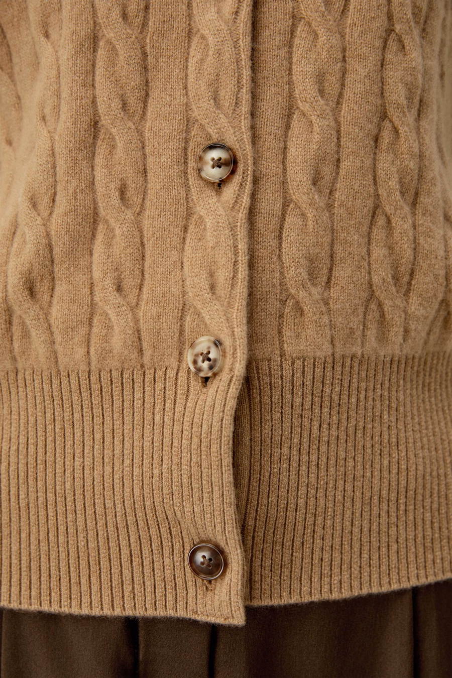 Baby Cashmere Kabelstrick-Cardigan