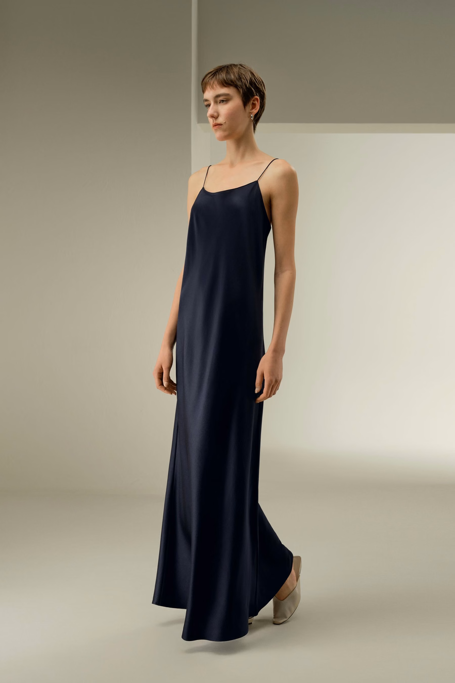 U-Neck Minimalist Slip Dress