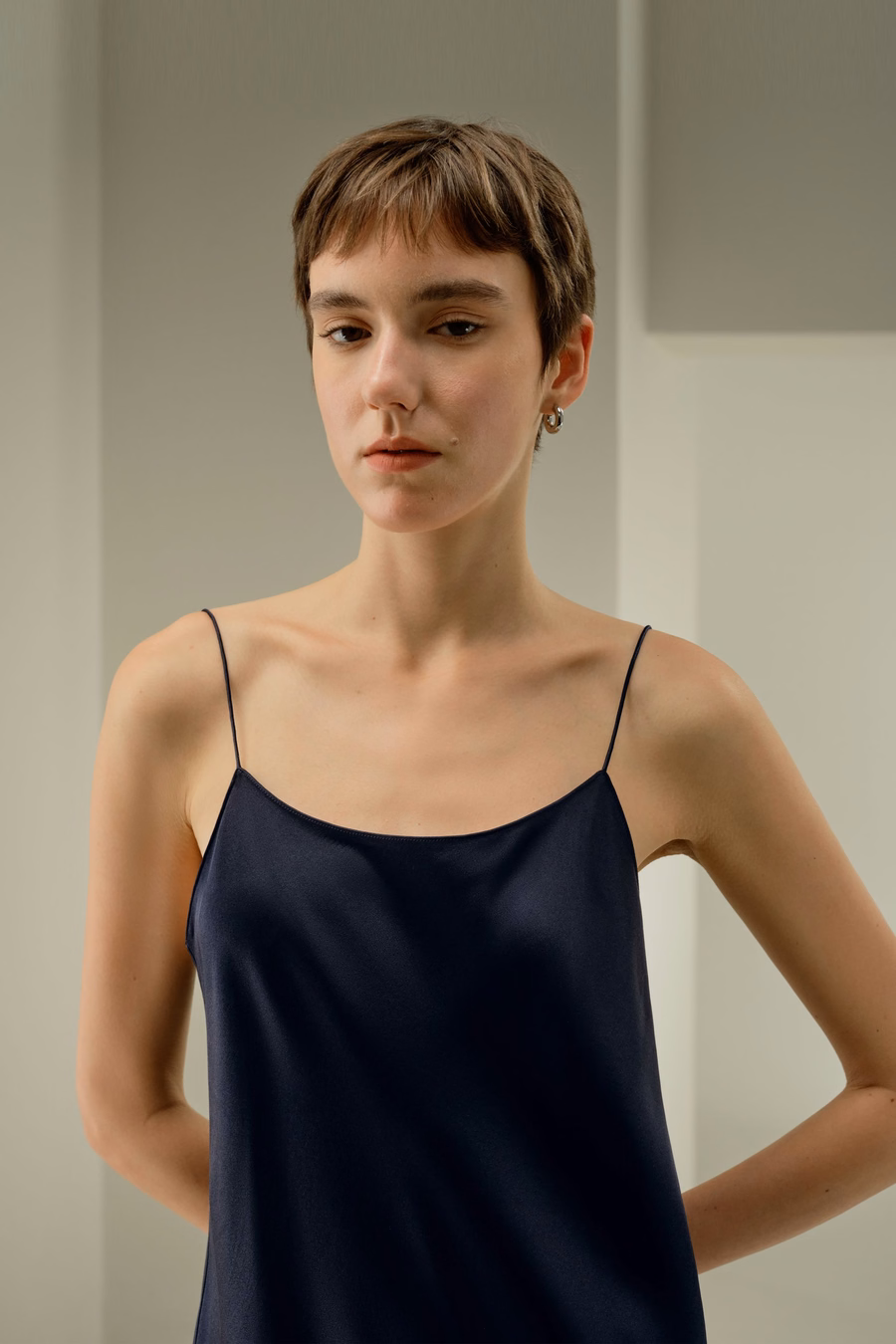 U-Neck Minimalist Slip Dress