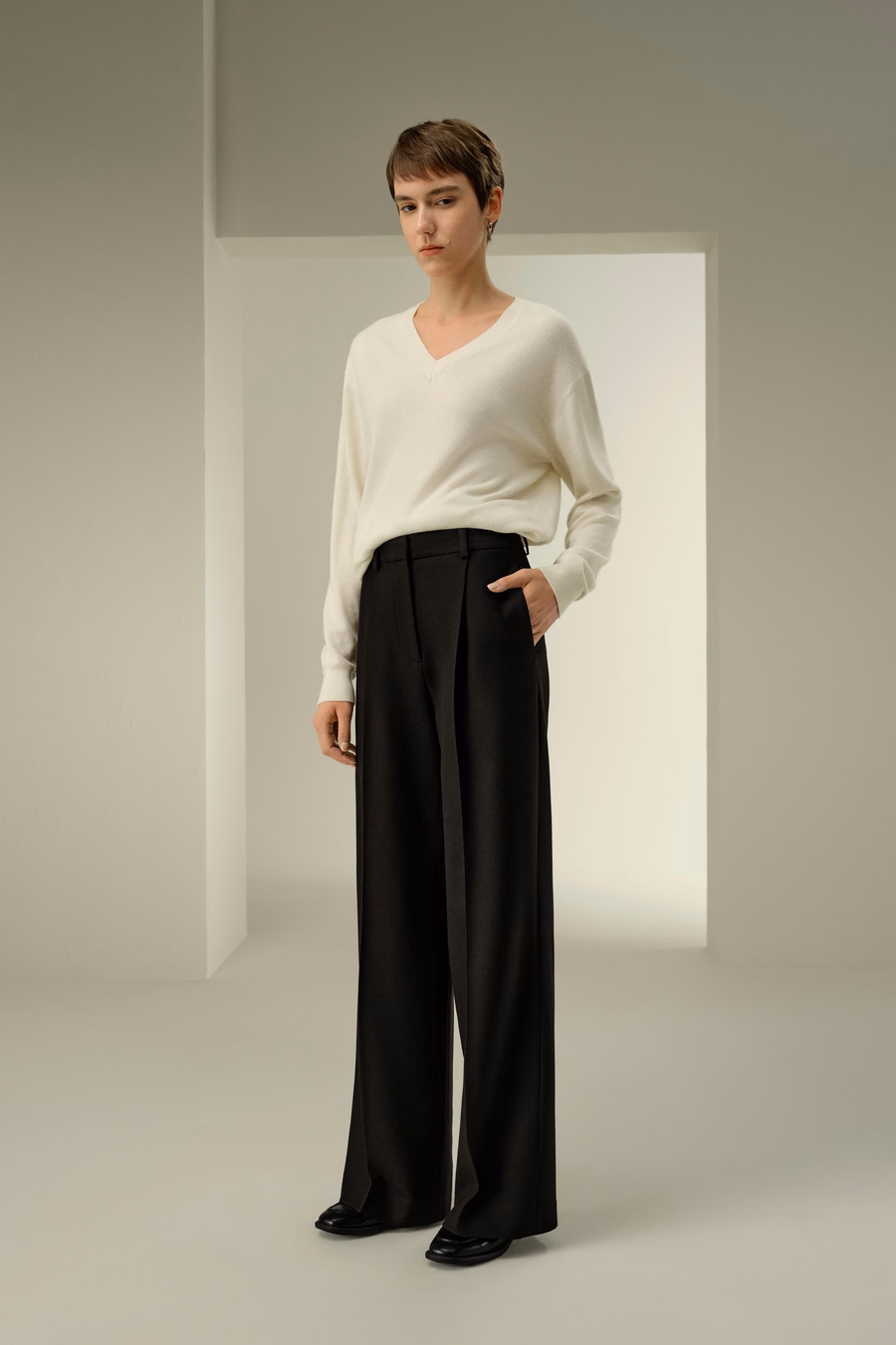 Seiden-Woll-Tweed-Hose