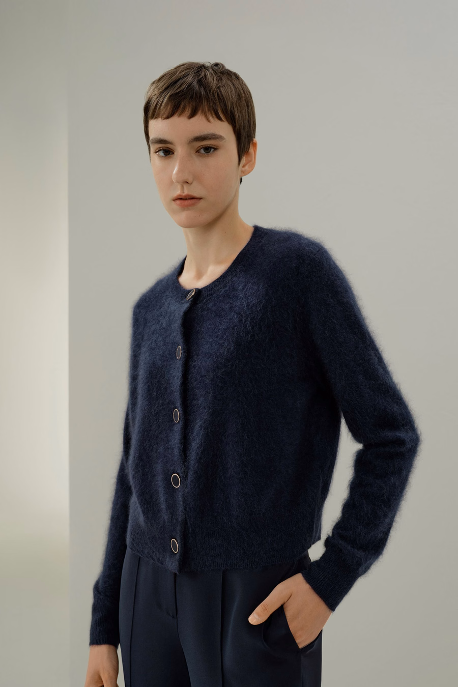 Ultra-Soft Brushed Cashmere Cardigan