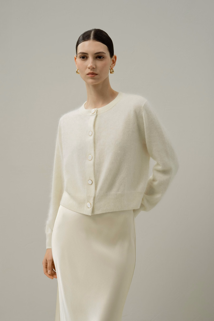 Ultra-Soft Brushed Cashmere Cardigan