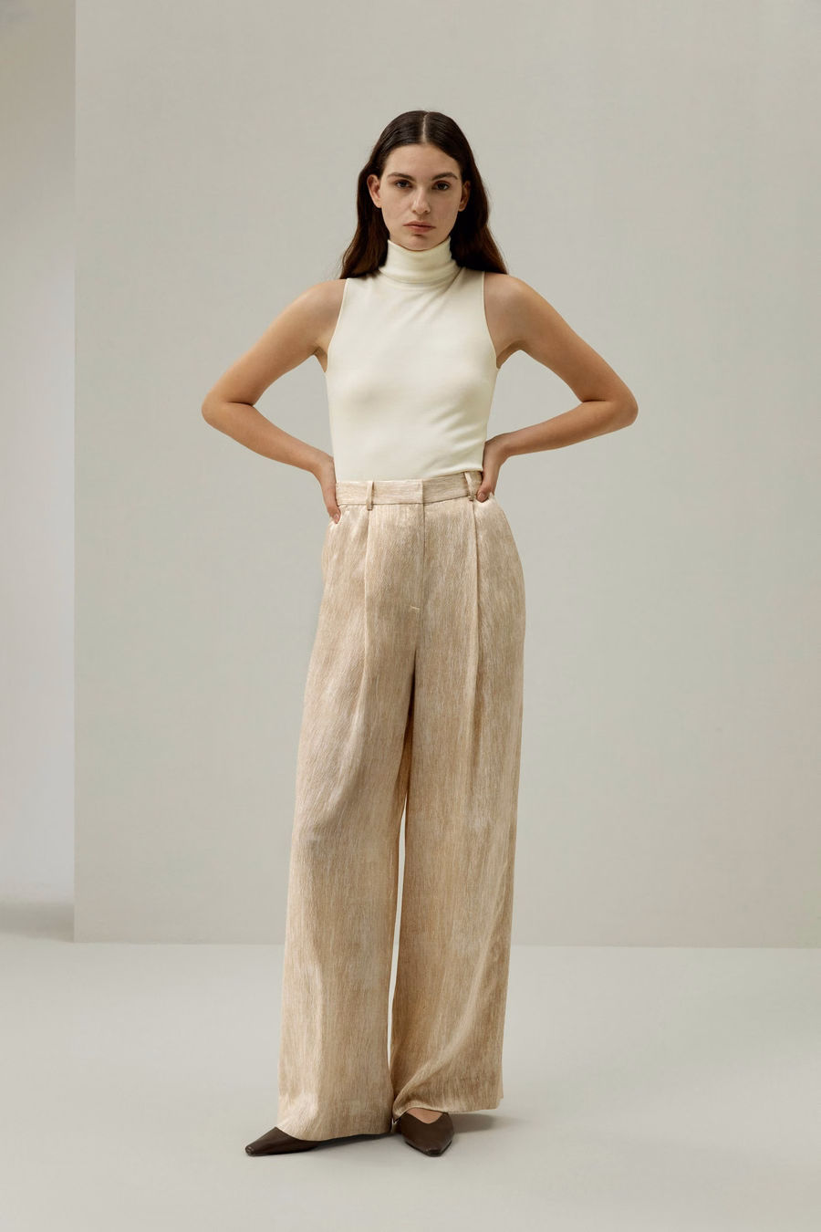 Perlen-Satin-Seidenhose