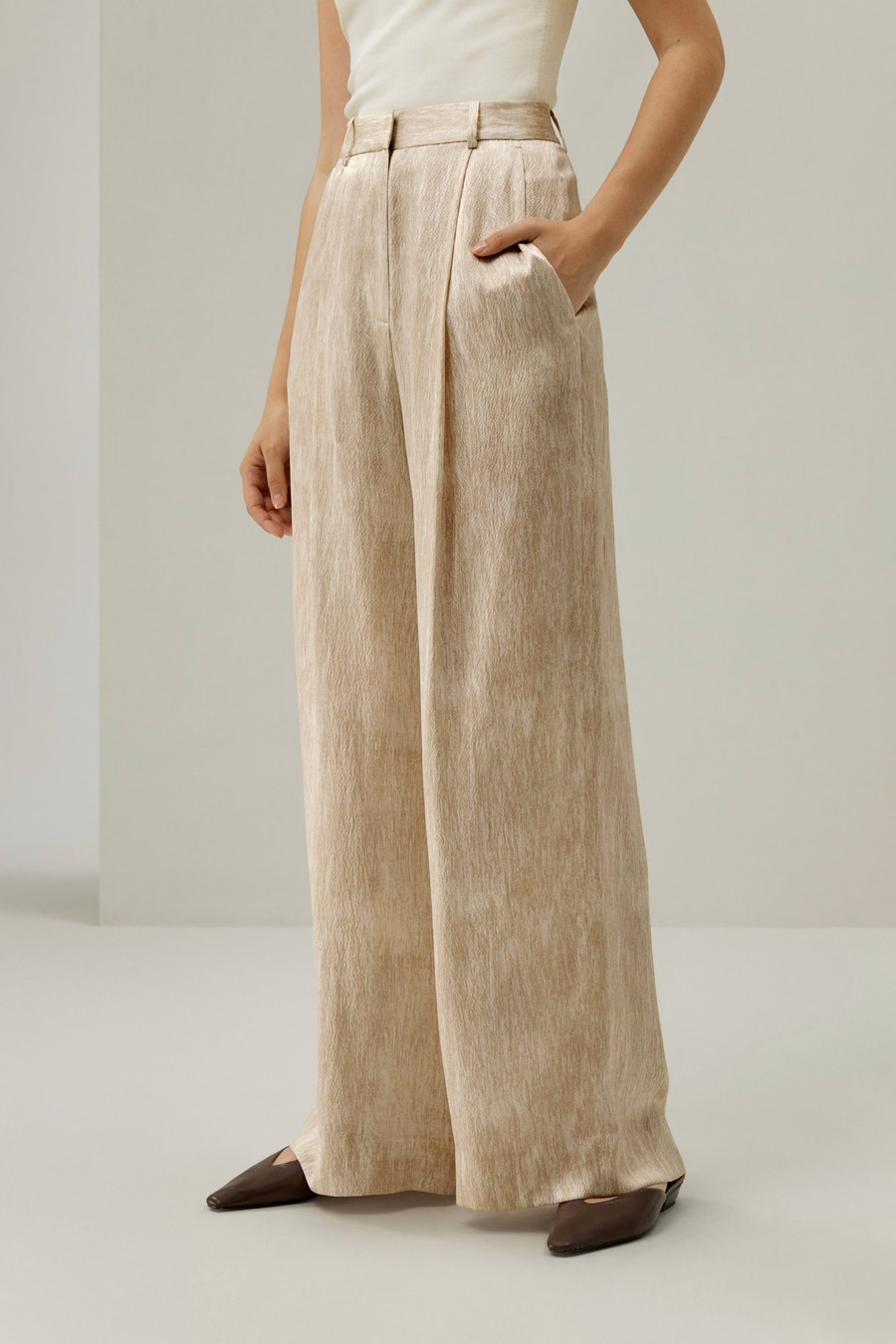 Perlen-Satin-Seidenhose