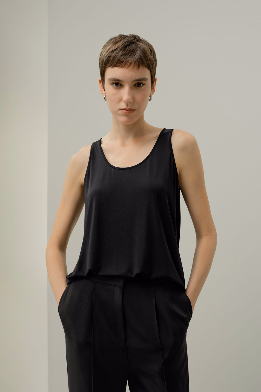 Seiden-Breeze-Jersey Scoop Tanktop