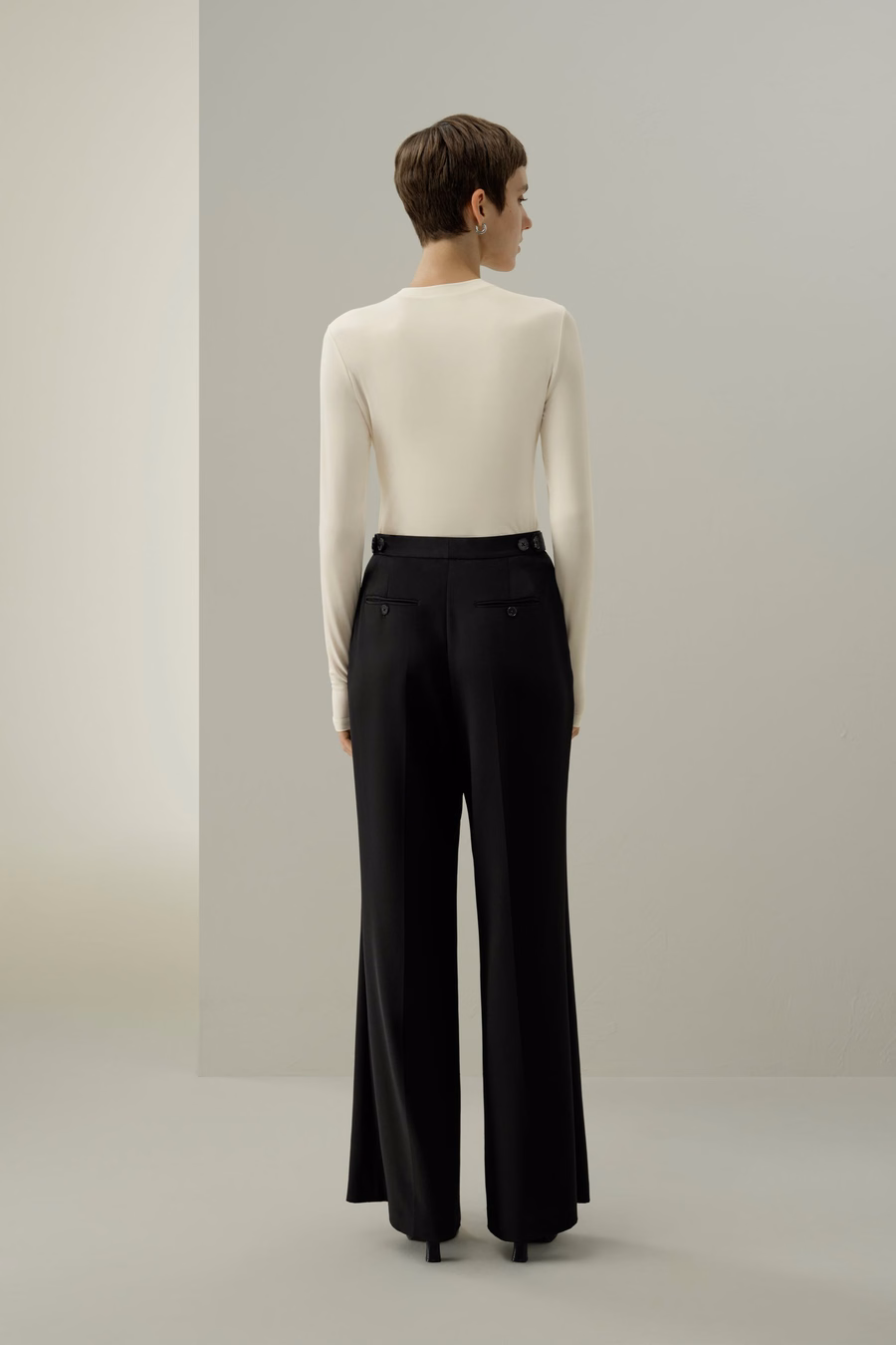 Seiden-Breeze-Jersey Langarm-Slinky-Top