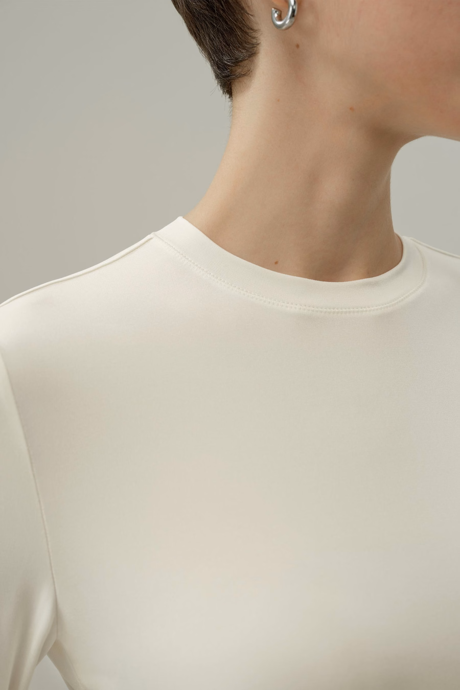 Seiden-Breeze-Jersey Langarm-Slinky-Top