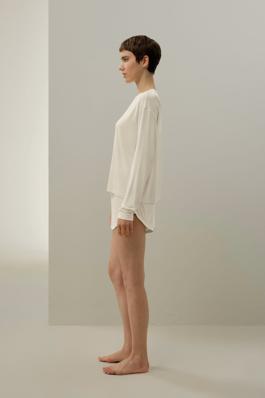 Seidenbreeze Jersey Entspanntes Lounge-Top