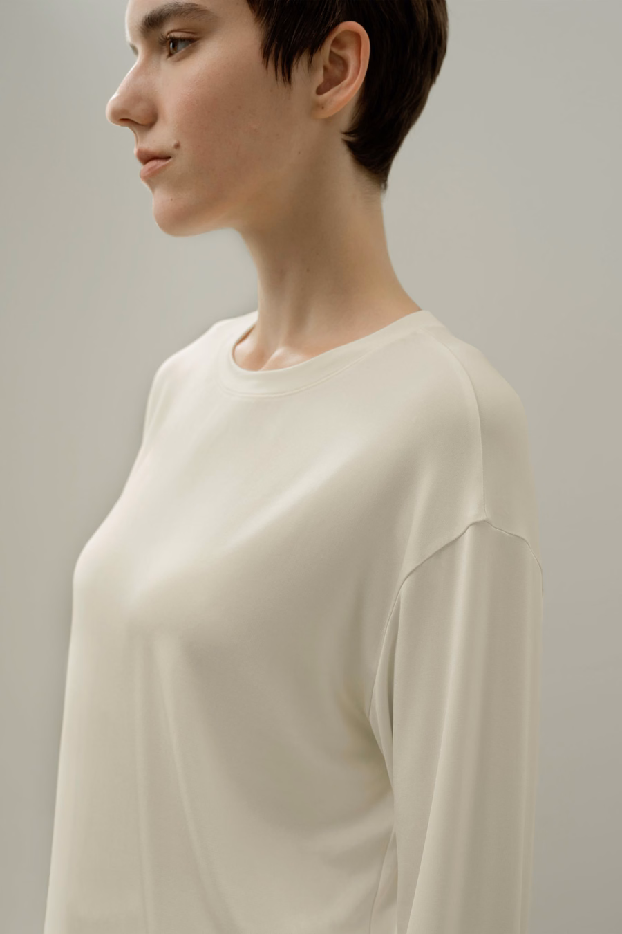 Seidenbreeze Jersey Entspanntes Lounge-Top