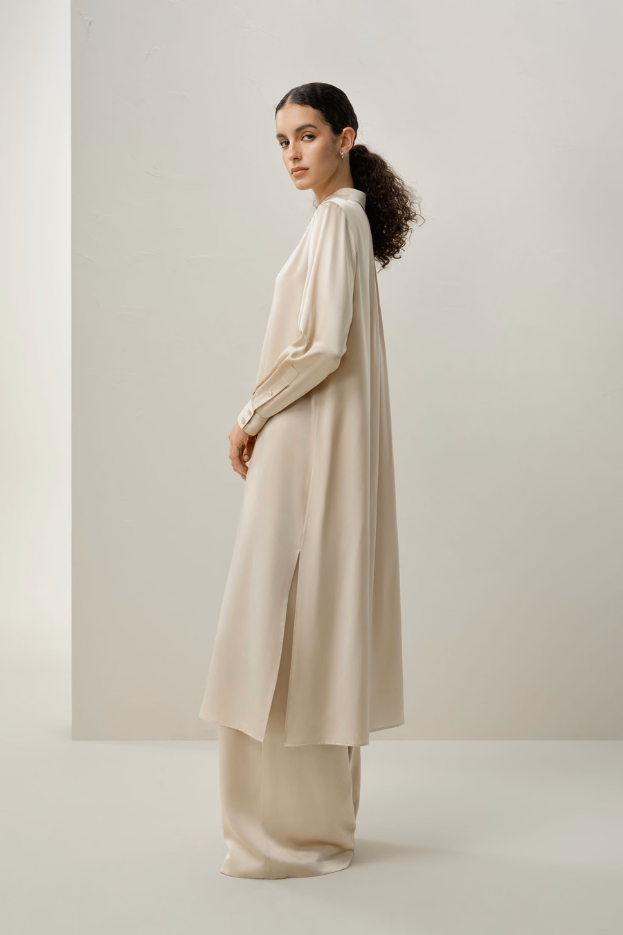 Seidencharmeuse Weite Hose