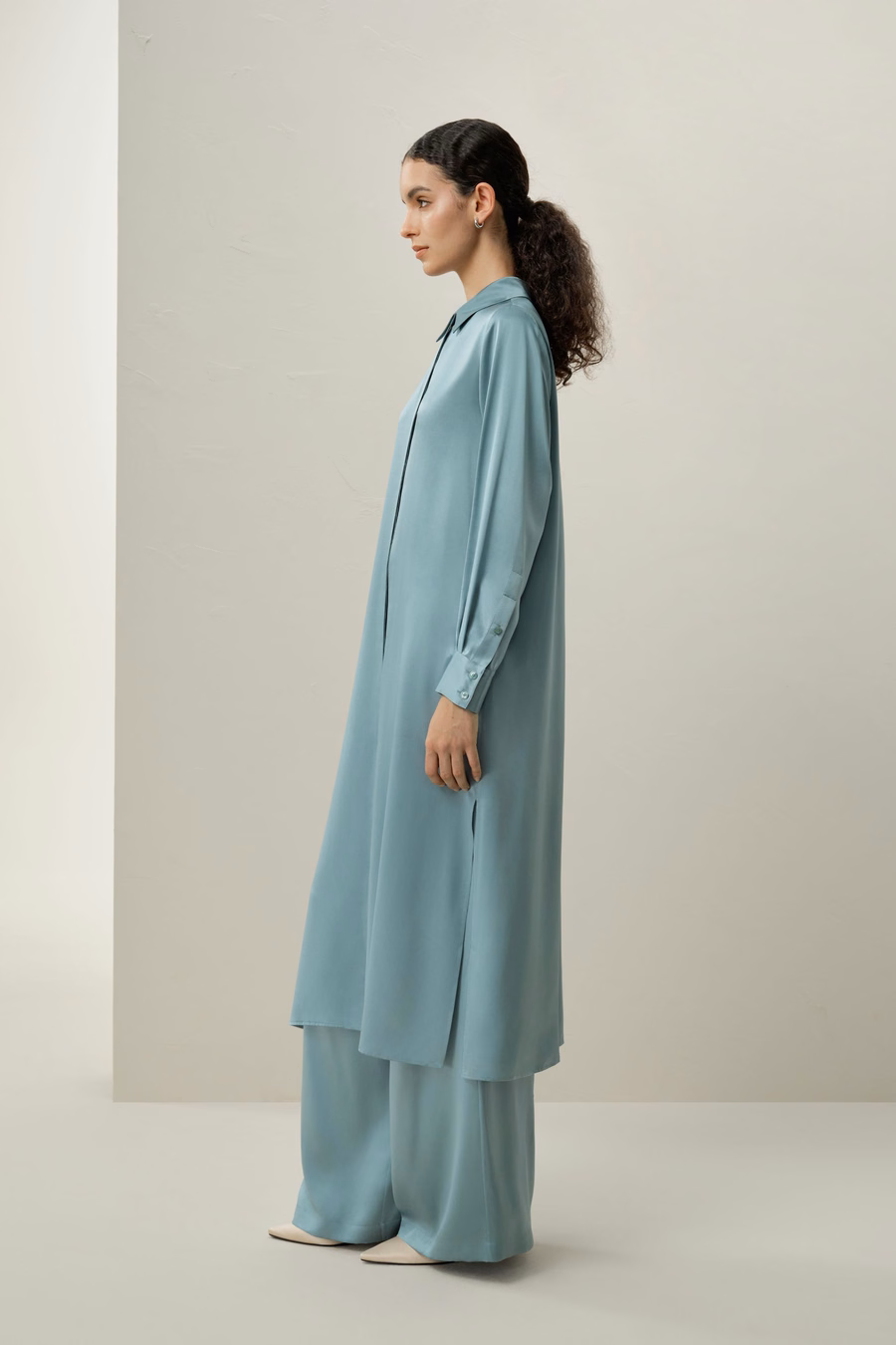 Seidencharmeuse Weite Hose