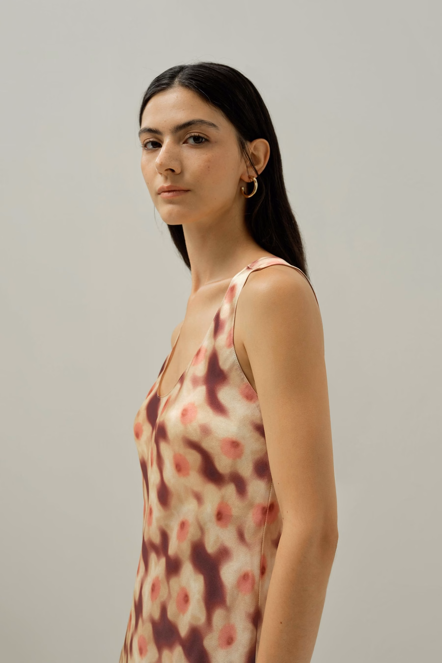 Deep U-Neckdress - Aus Liberty-Stoff gefertigt