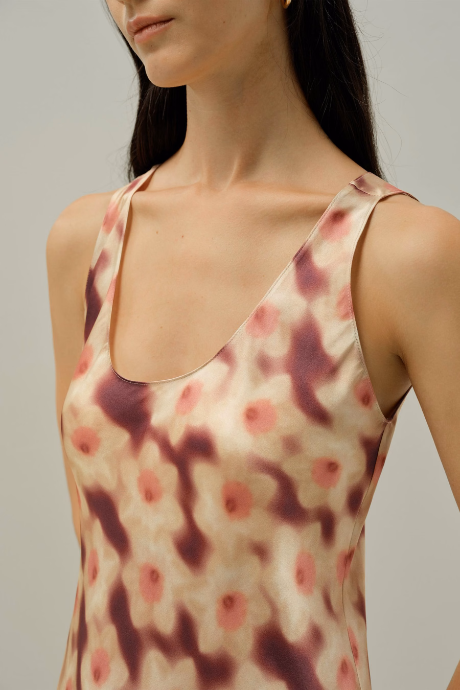 Deep U-Neckdress - Aus Liberty-Stoff gefertigt