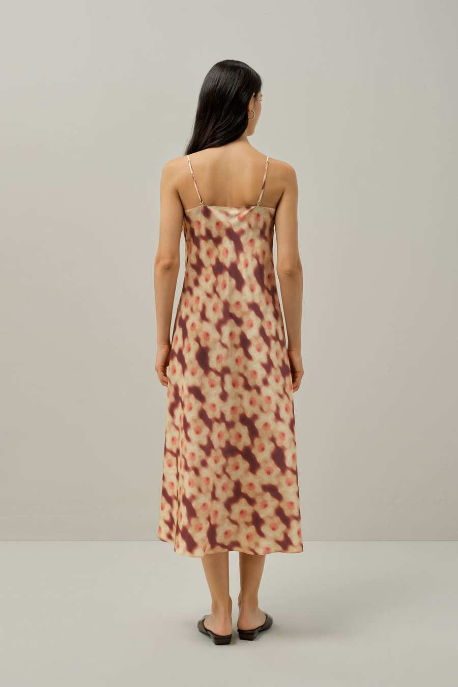 Narzissen-Druck Slip-Kleid - Hergestellt aus Liberty-Stoff