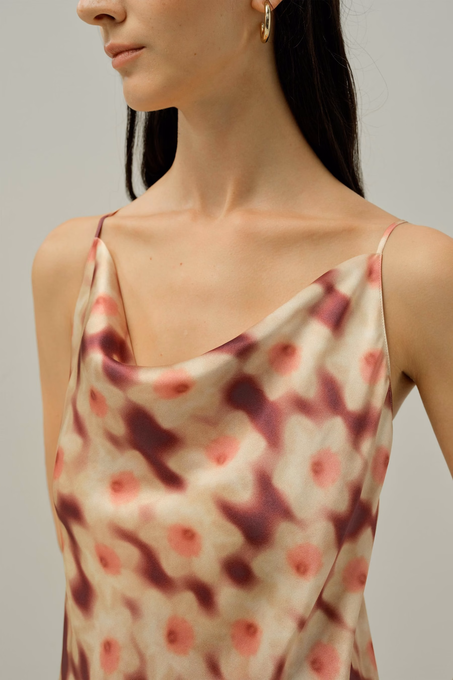 Narzissen-Druck Slip-Kleid - Hergestellt aus Liberty-Stoff