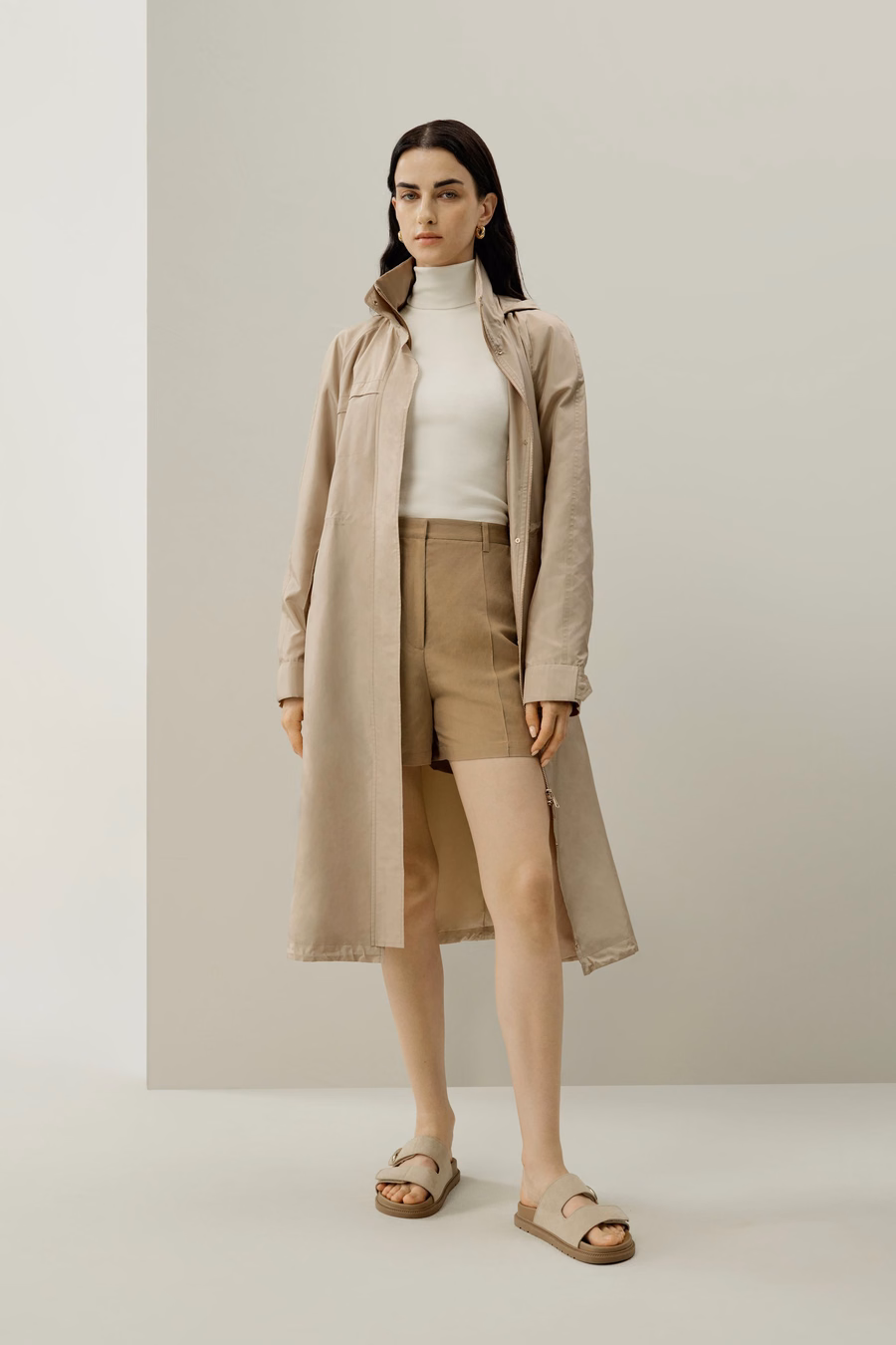 Seiden-Taffeta wasserabweisender Urban Coat