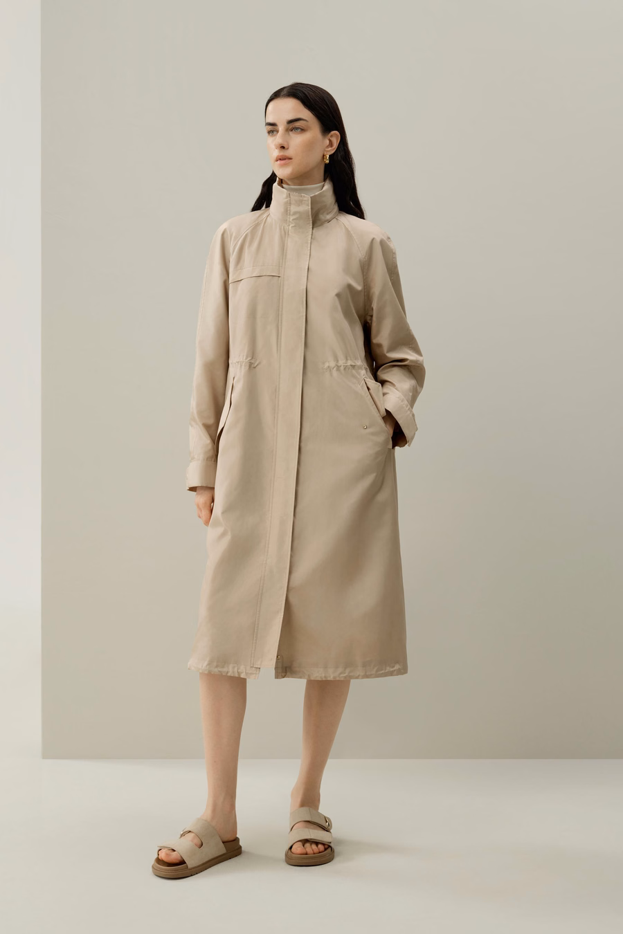Seiden-Taffeta wasserabweisender Urban Coat