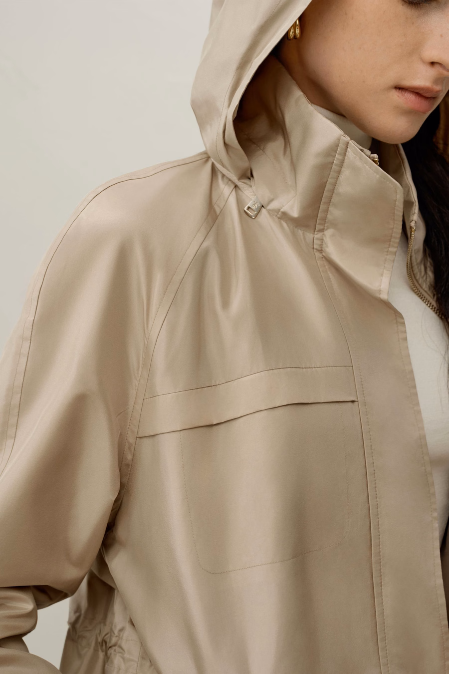 Seiden-Taffeta wasserabweisender Urban Coat