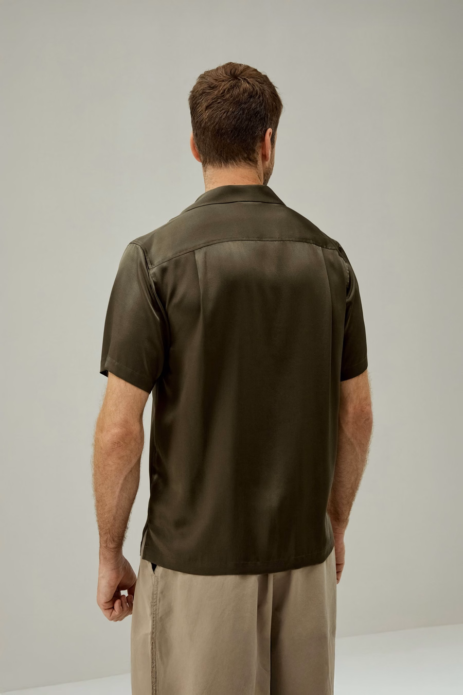 Herren Seiden Camp Shirt