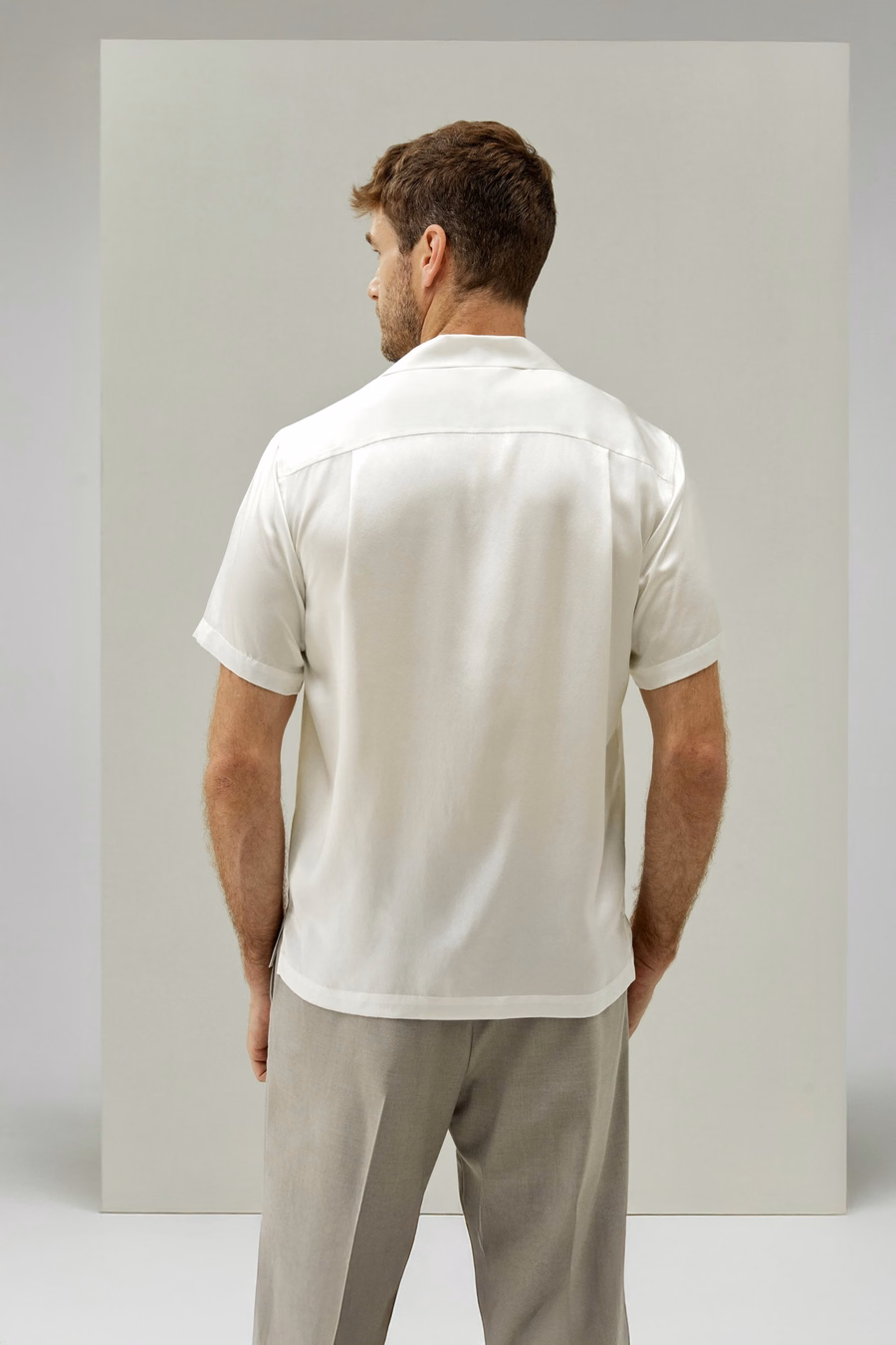 Herren Seiden Camp Shirt