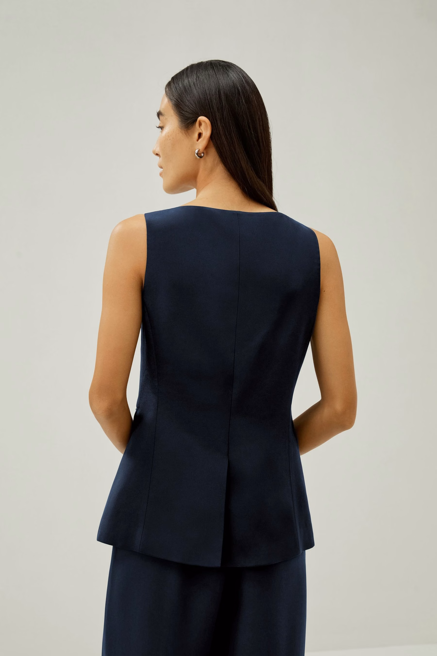 Button Up Blazer Seidenweste