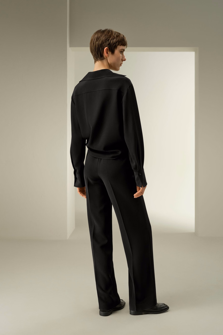 Luxuriöse Stretch-Seiden-Pullover-Bluse